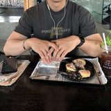 Look ハミアクラックグラフィックピグメントウォッシュドショートスリーブTシャツ