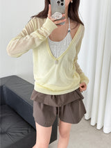 june deep v-neck knit (3color)