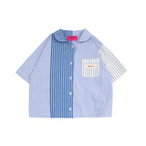REGULAR STRIPED SHORT SLEEVE PAJAMAS_SYS9BL52BU