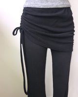 Raden Shirring Bootcut Skirt Pants