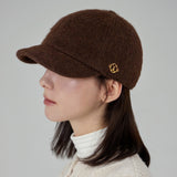 VAカーブサークルロゴニュースボーイキャップ / Dark Brown