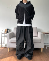 Stitch Balloon Cargo Denim Pants