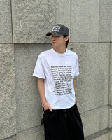 English lettering short sleeve t-shirt