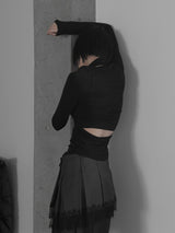 Labelly Pleated Wrap Skirt Lace