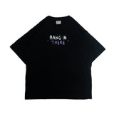 PEANUT STAIN - Hang in There Black Oversized Tshirt