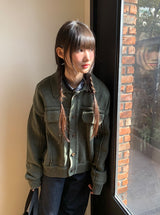 [unisex] ディルカリウォッシングカラーニットジャケットカーディガン