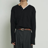 ヘンリーネック長袖Tシャツ