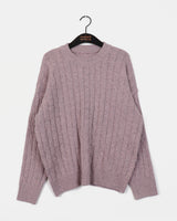 [Wool 20🧶] リヘルケーブルツウィステッドラウンドニットウェア