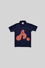 "A"ロゴ S/S ポロシャツ(NAVY)