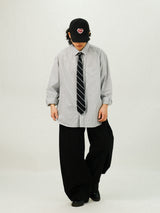 ST Basic Oxford Overfit Stripe Shirts