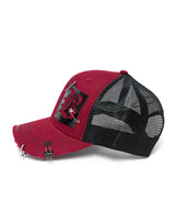 BBD Dual B Logo Trucker Mesh Cap (Burgundy)