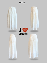 hot sealing plaid white long skirt