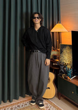 Curved Cotton Pants 5COLOR