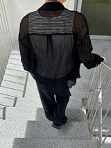 [S/S] Mood see through wrinkle shirts(2color)