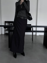 deep shade long skirt