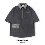 PAISLEY SHORT SLEEVE ZIPSHIRT 