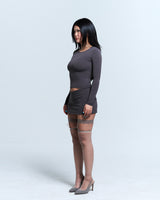 [CHARCOAL] SKINA SKIRT