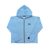 LOVE ME Sleeve Hoodie Zipup SKY