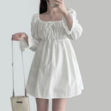 Pony shirring dress