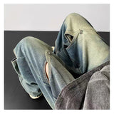#B2411 retro design denim jeans (2 colors)
