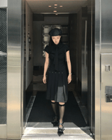 Monday Office Ball Stud Pleated Midi Skirt
