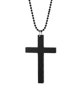Big black cross necklace