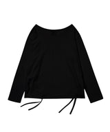 ONE SHOULDER GRAPHIC LONG SLEEVE_BLACK