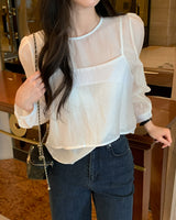 Rang Tencel blouse & bustier set