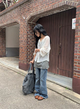 Kae Vintage Washing Big Shoulder Bag