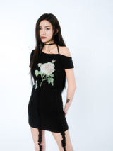LACE LINED DRESS [BLACK]