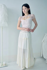 Angel bloom skirt (Cream) 