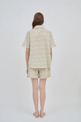 ULLALA PAJAMA Delia Short-sleeved Woman's Pair Cream[24116WPSSN]