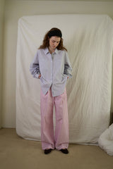 Stripe easy pants_pink