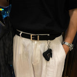 ASCLO  30 YS Suede Monogram Belt (2color)