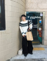 No.1522 damage D nordic KNIT (4color)