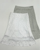 Dot Crease Mermaid Midi Skirt