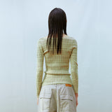 Hole Strap Knit Top (GREEN)