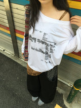 ビンテージワンショルダーTシャツ