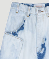 BLEACH WIDE DENIM PANTS