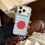 Stripe Fruit Wrist Strap iPhone Case