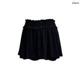 (2color) スモックドフレアキュロットスカートパンツ
