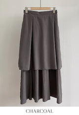 ロンダ レイヤードシャツ バンディングスカートセット (Belt Set)