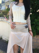 Angel Drape Unbal Long Skirt