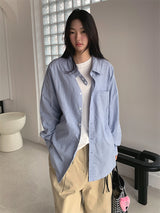 HOMME NECK POINT STRIPE SHIRT