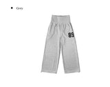Pinbo Lettering Folding Wide Banding Sweatpants
