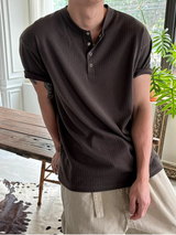[S/S] Thin golgi henry neck half knit t-shirts(5color)