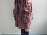 washing ribbon pocket cargo pants