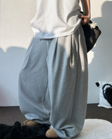 10000ソルド❤ フロントツーピンタックバルーンワイドオーバーパンツ 🩶🖤2カラー 🩶S-XL