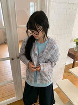 Bijoupe Loose-Fit Summer Check Hood Shirt