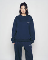 25FW BASIC LOGO NAPPING SWEATSHIRT DARK NAVY